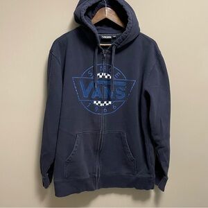 Vans Navy Blue Full Zip Hoodie Men’s Large